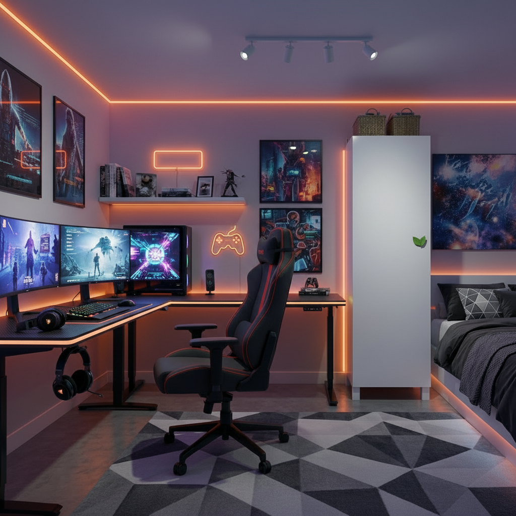 Maximale Unauffälligkeit für Ihren Lifestyle. Der CLOSETLAB Uno fügt sich dank seines minimalistischen Stealth-Designs nahtlos in jeden Wohnraum ein – selbst direkt neben Ihrem Gaming-Setup. Erleben Sie absolute Lichtdichtigkeit und flüsterleisen Betrieb, ohne das Ambiente Ihres Raumes zu stören