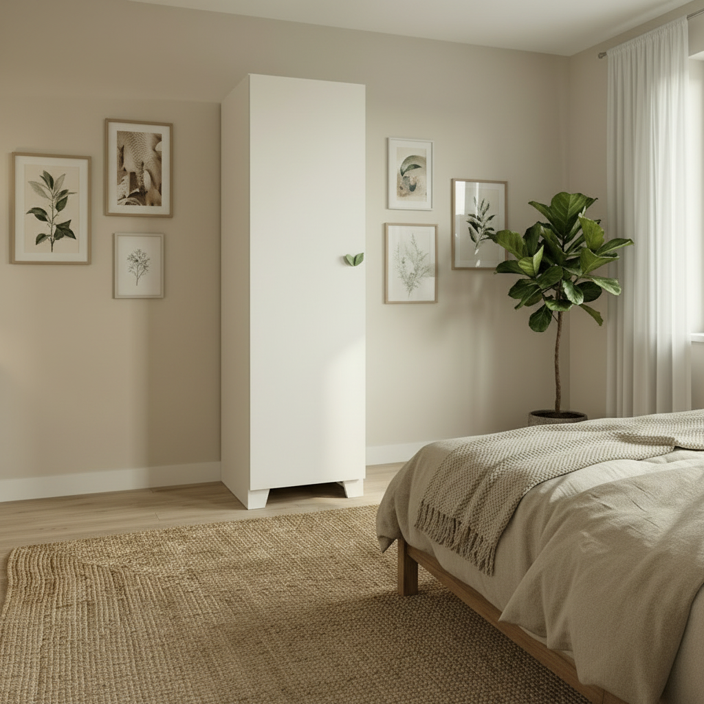 Erleben Sie absolute Diskretion und modernes Design. Der CLOSETLAB Uno fügt sich nahtlos in Ihren Wohnraum ein und ermöglicht dank flüsterleiser Technik und Geruchsneutralisierung den Betrieb selbst im Schlafzimmer. Perfekte Symbiose aus Möbelstück und High-Tech Indoor-Garten