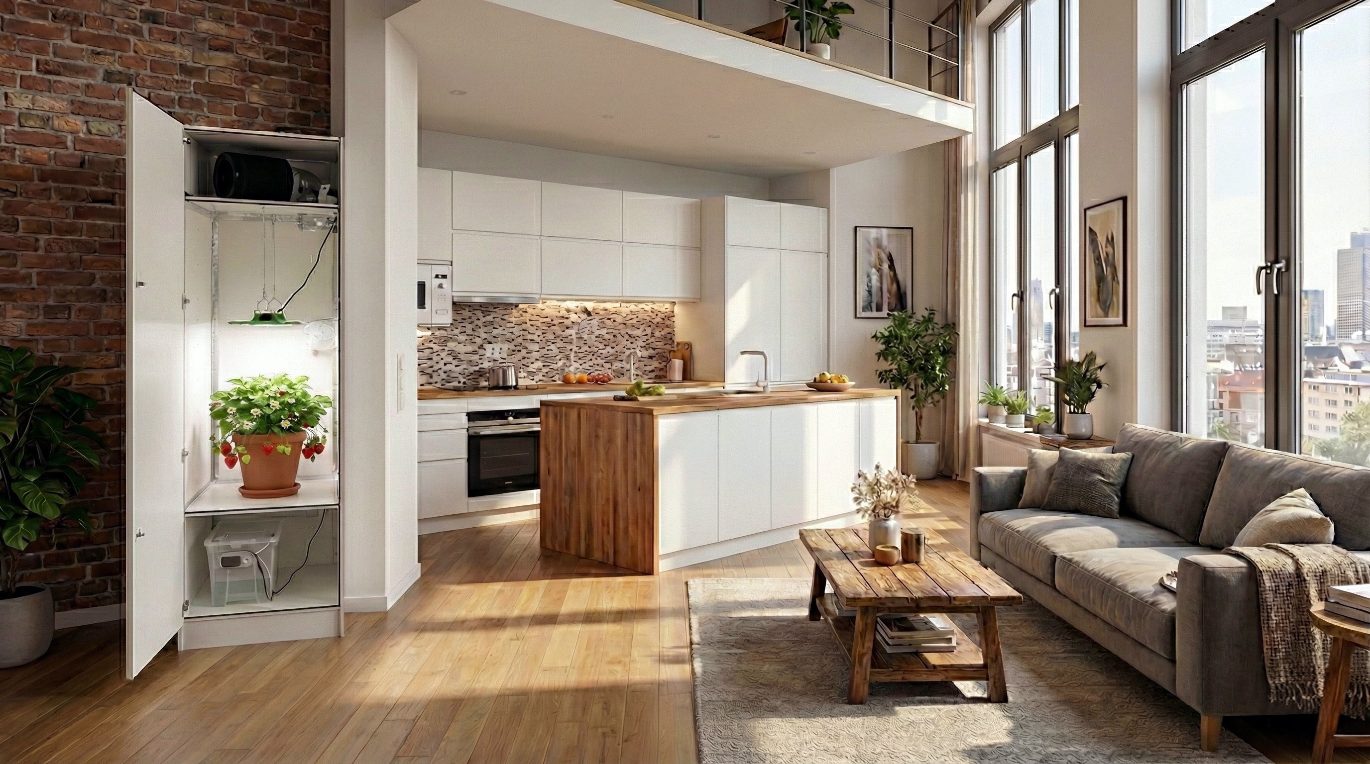 Verbinden Sie Ästhetik mit Funktionalität: Das CLOSETLAB Uno System integriert sich dank seines minimalistischen Stealth-Designs nahtlos in Ihr anspruchsvolles Interieur. Genießen Sie professionelles Indoor-Gardening, das sich wie ein hochwertiges Möbelstück in Ihren Wohnraum einfügt